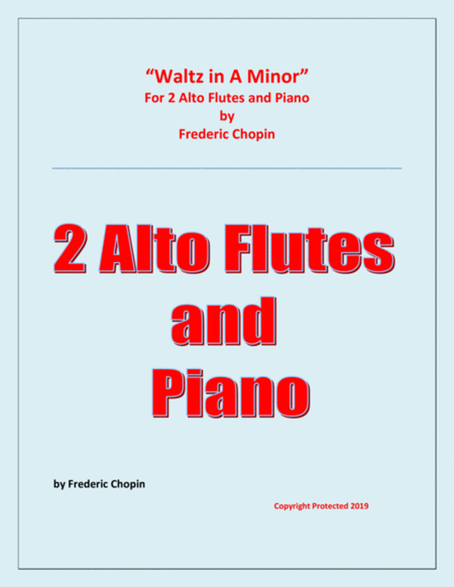 Waltz in A Minor - 2 Alto Flutes and Piano - Chamber music image number null