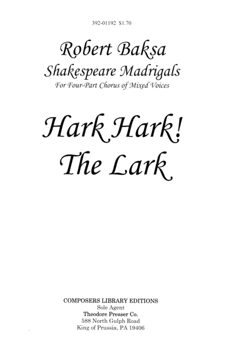 Hark Hark! The Lark