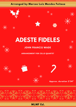 Book cover for Adeste Fideles - Cello Quartet