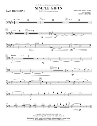 Simple Gifts - Bass Trombone