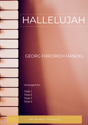 Book cover for HALLELUJAH - HANDEL - VIOLA QUARTET