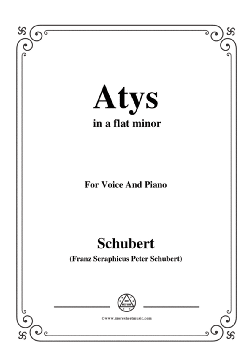 Schubert-Atys,in a flat minor,for Voice and Piano image number null