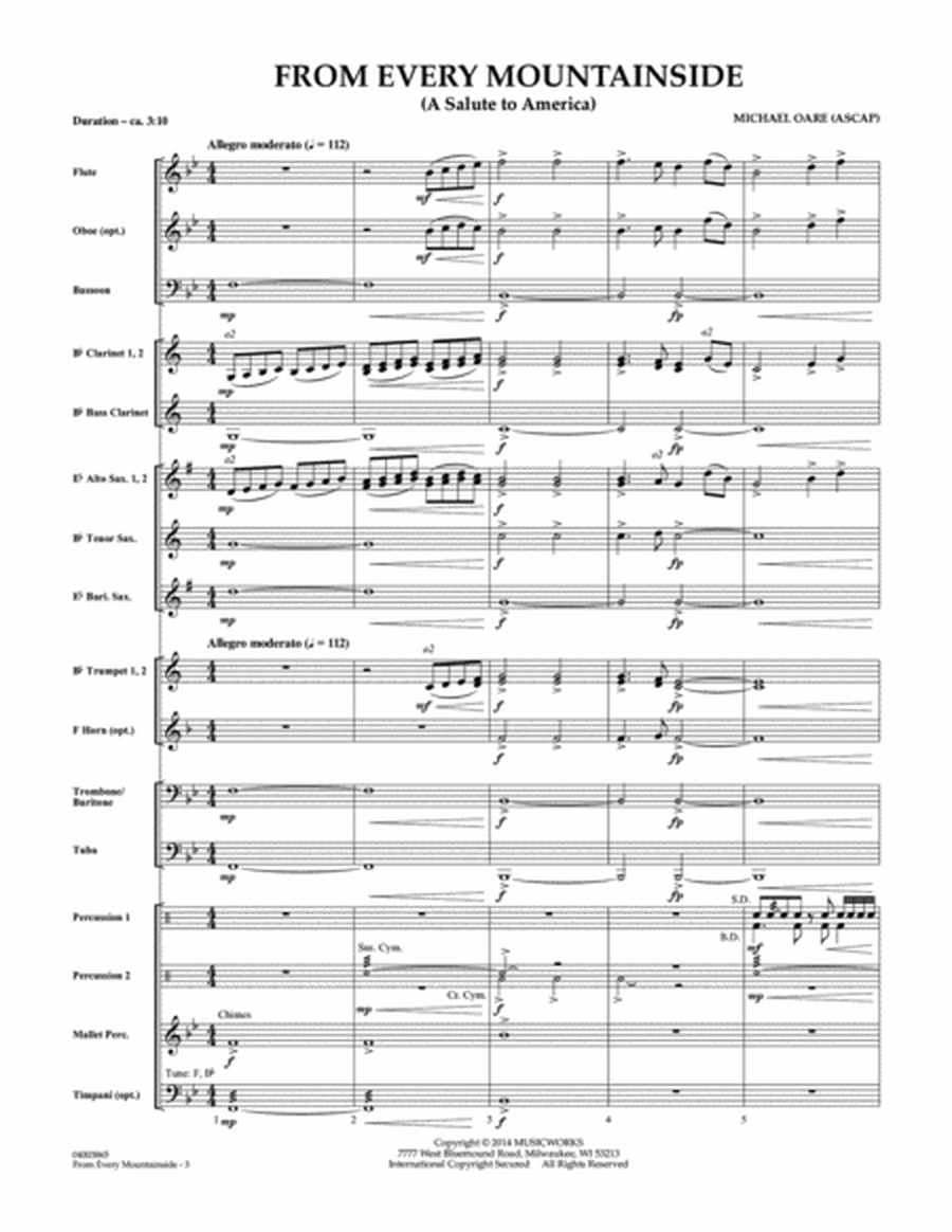 From Every Mountainside (A Salute to America) - Conductor Score (Full Score)