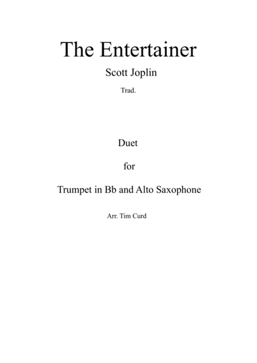 The Entertainer. Duet for Trumpet and Alto Saxophone image number null