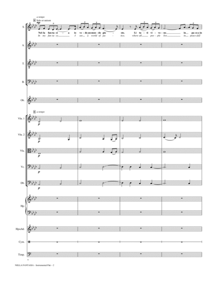 Nella Fantasia (In My Fantasy) (arr. Audrey Snyder) - Full Score