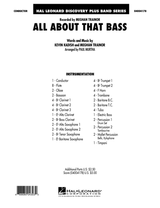 Book cover for All About That Bass - Conductor Score (Full Score)