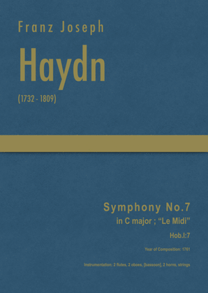 Haydn - Symphony No.7 in C major, "Le Midi" Hob.I:7