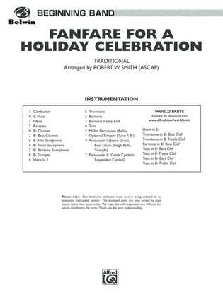 Fanfare for a Holiday Celebration: Score