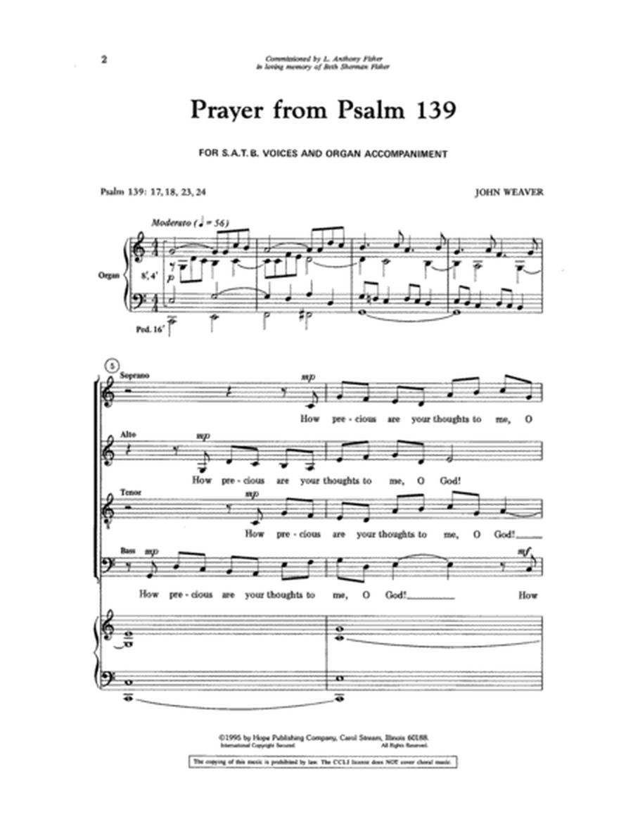 Prayer from Psalm 139