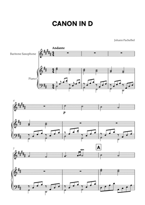 Book cover for Canon in D (for Baritone Sax and Piano)