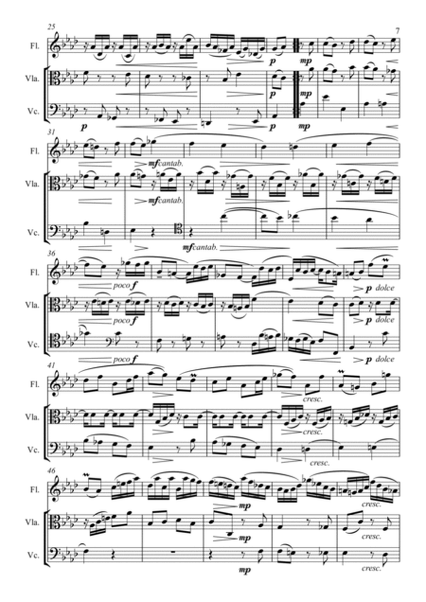 Bach - Prelude & Fugue in F Minor BWV881- Flute, Viola & Cello - Score and parts image number null