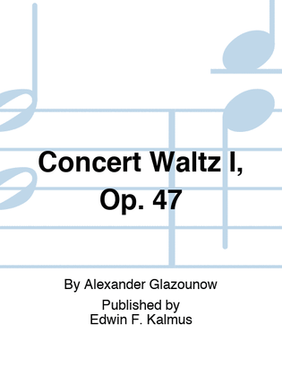 Book cover for Concert Waltz I, Op. 47