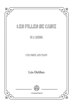 Delibes-Les filles de Cadix in a minor,for voice and piano