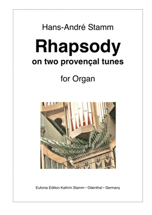 Book cover for Rhapsody on two provençal tunes (Noëls) for organ