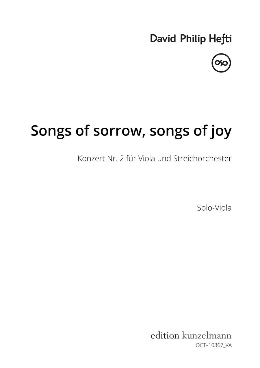 Songs of sorrow, songs of joy