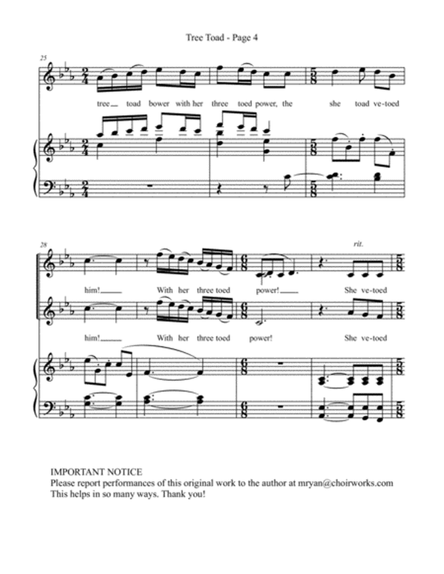 Ten Tone Twisters for SSA Choir & Piano