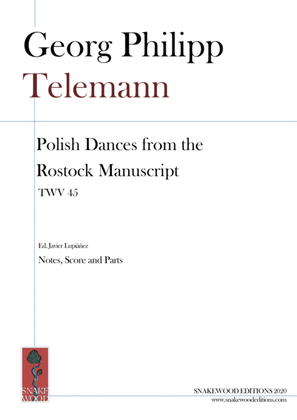 Book cover for Telemann – Polish Dances from the Rostock Manuscript TWV 45