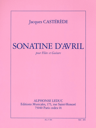 Book cover for April Sonatina, For Flute And Guitar