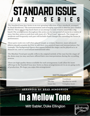 Book cover for In A Mellow Tone