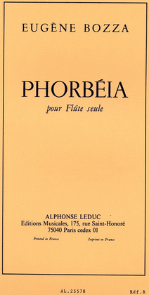 Book cover for Phorbeia (flute Solo)