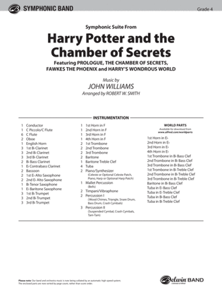 Book cover for Harry Potter and the Chamber of Secrets, Symphonic Suite from: Score