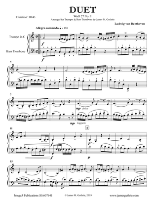 Beethoven: Duet WoO 27 No. 1 for Trumpet & Bass Trombone