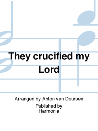 Book cover for They crucified my Lord