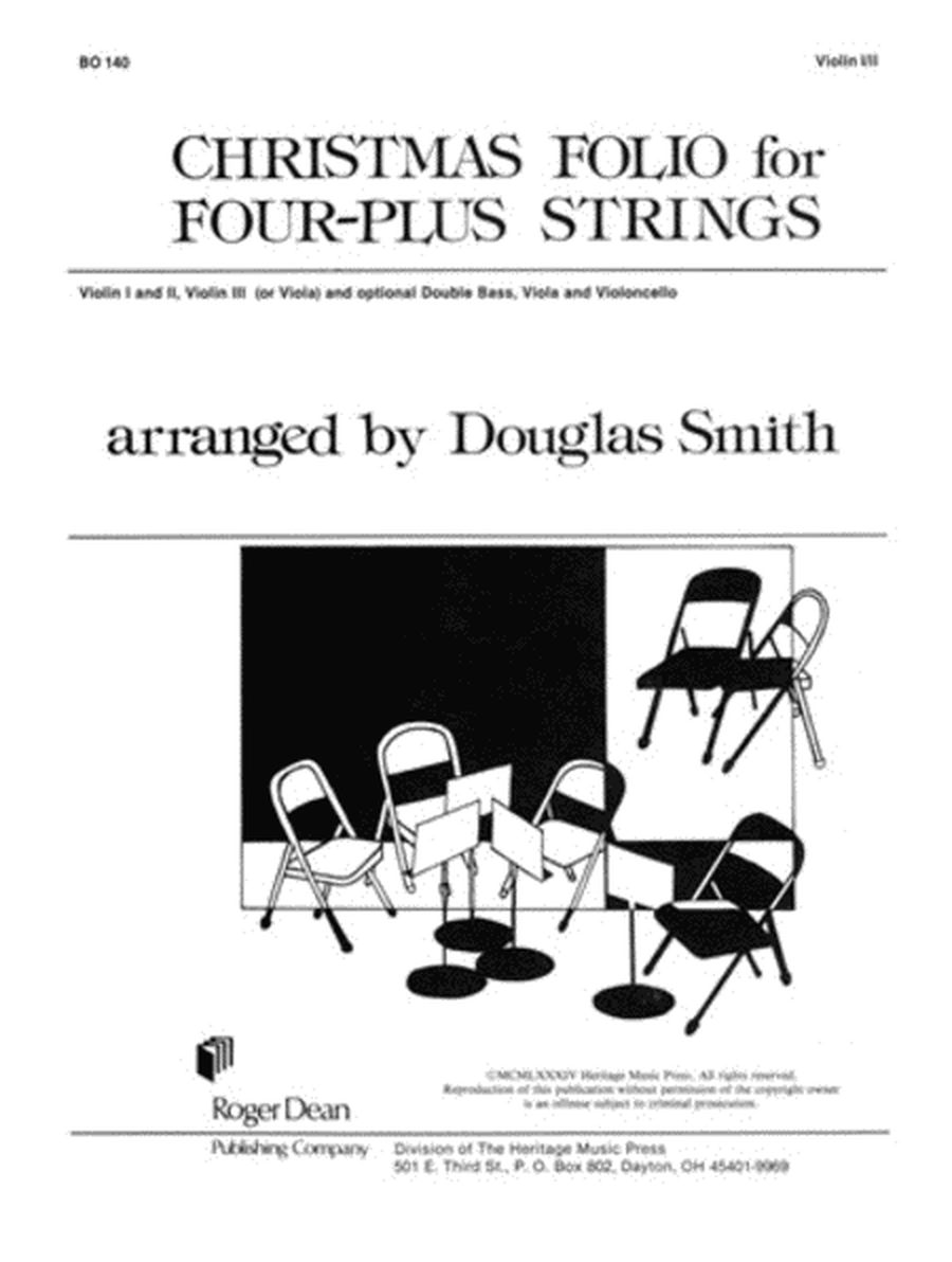 Christmas Folio for Four-Plus Strings - Violin