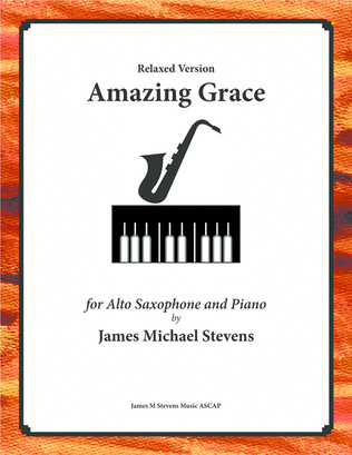 Book cover for Amazing Grace - Alto Sax & Piano Relaxed Version