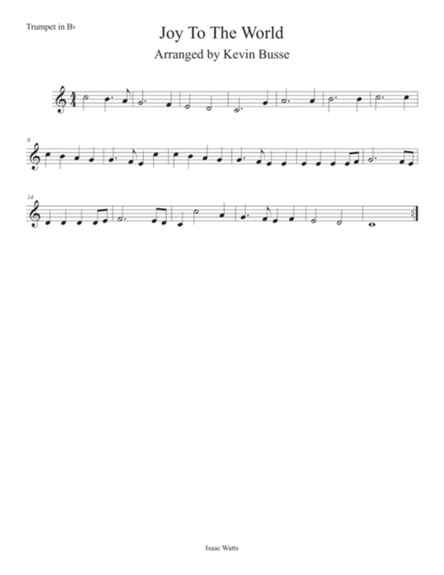 Joy To The World (Easy key of C) Trumpet image number null