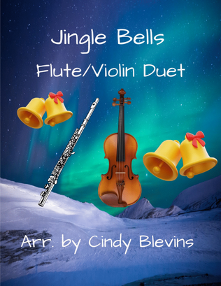 Book cover for Jingle Bells, Flute and Violin Duet