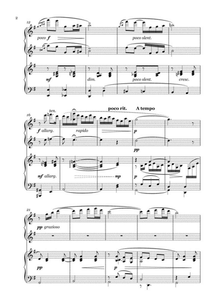 Elgar - Serenade - 1 piano 4 hands, score and parts image number null