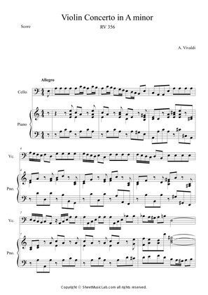 Book cover for Violin Concerto in A minor RV 356