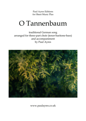 Book cover for O Tannenbaum, arranged for men's voices with accompaniment