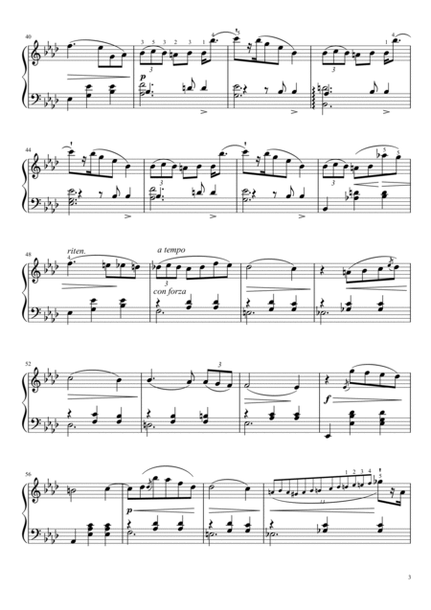 Chopin Waltz Opus 69 No. 1 in A♭ Major Valse De L’adieu With Finger image number null