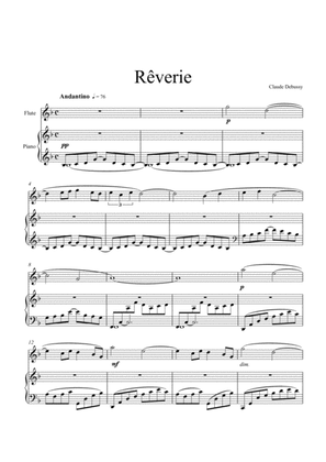 Book cover for Claude Debussy - Rêverie (Flute Solo)
