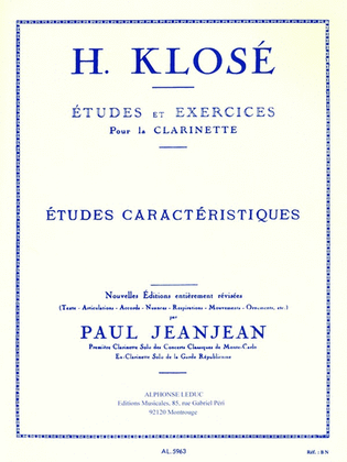 Book cover for Studies And Exercises For Clarinet (characteristic Studies) With Revis