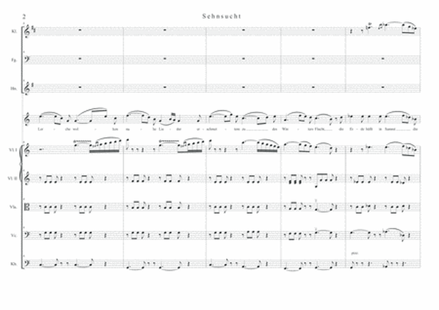 Senhsucht Op. 8 N°2 - D 516 - For High voice and Octet image number null