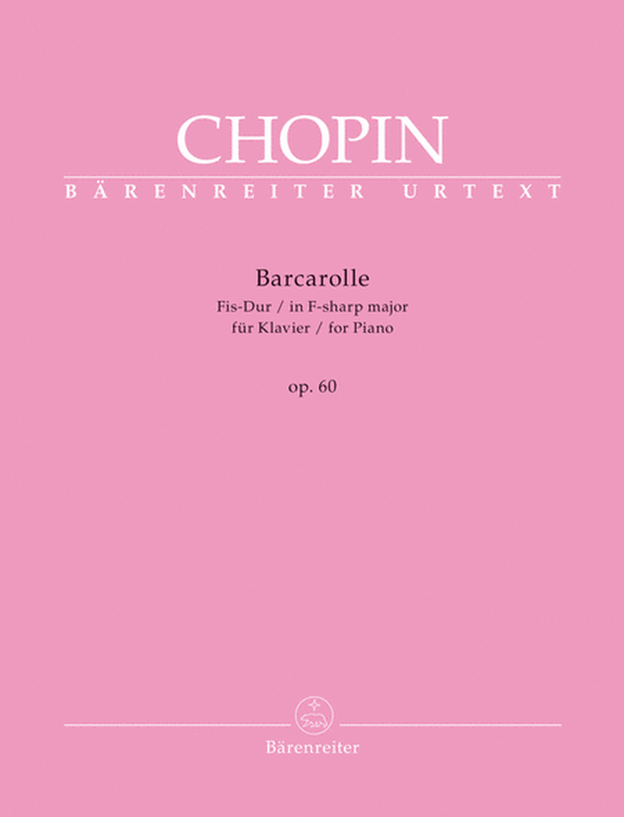 Barcarolle for Piano in F-sharp major, op. 60