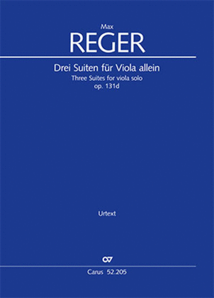 Book cover for Three Suites for viola solo op. 131d
