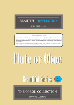 Book cover for No. 5 Beautiful Reflection for 'Flute or Oboe