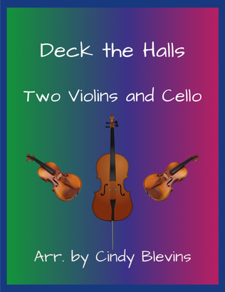 Book cover for Deck the Halls, for Two Violins and Cello