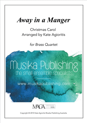 Book cover for Away in a Manger - Jazz Carol for Brass Quartet