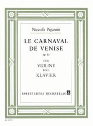 Book cover for Le Carneval de Venise op. 10