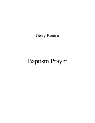 Book cover for Baptism Prayer