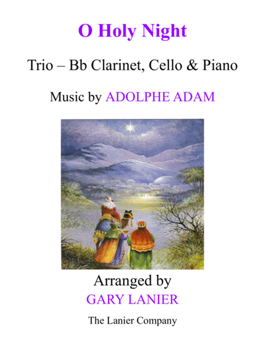 O HOLY NIGHT (Trio - Bb Clarinet, Cello & Piano - Score & Parts included) image number null