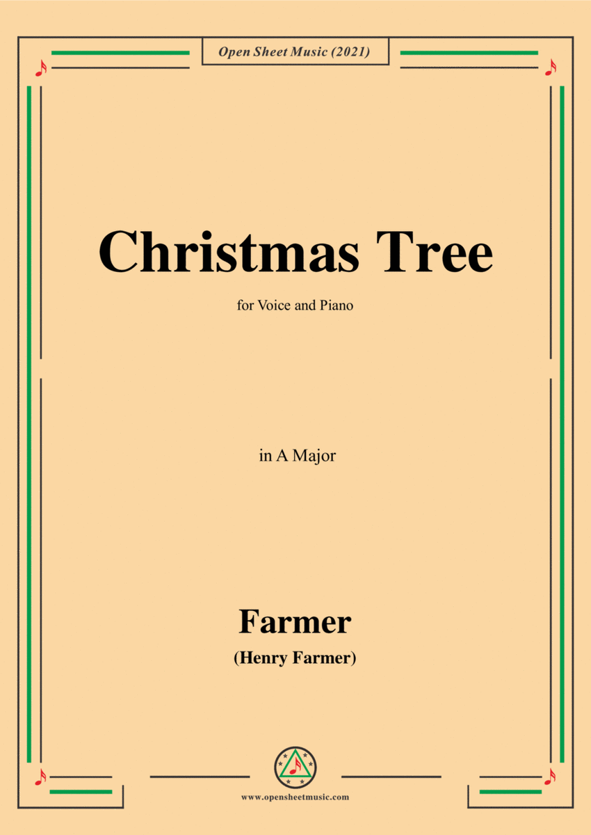 Henry Farmer-Christmas Tree,in A Major,for Voice and Piano image number null