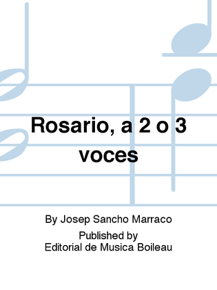 Rosario, a 2 o 3 voces