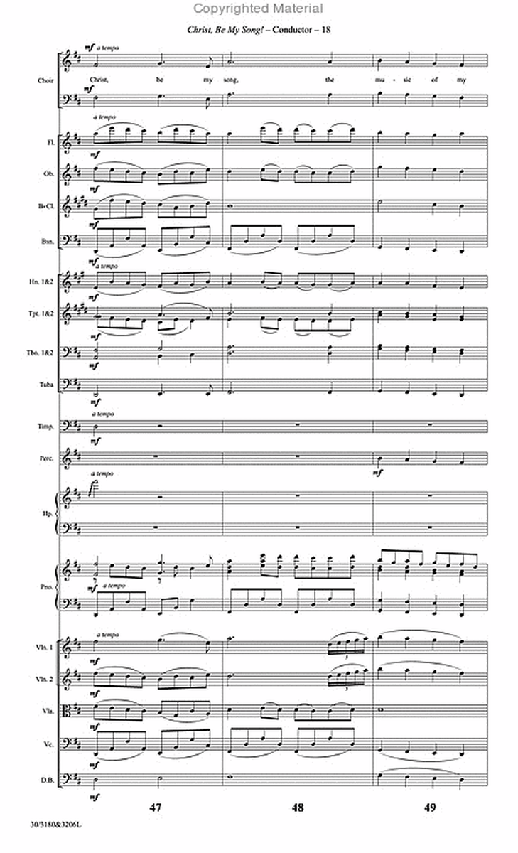 Christ, Be My Song! - Orchestral Score and Parts by John Parker Choir - Sheet Music