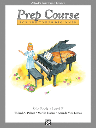 Book cover for Alfred's Basic Piano Prep Course Solo Book, Book F